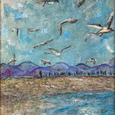Seagulls Over the Bay